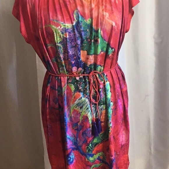 NWOT LEOMA LOVEGROVE dress in small with seahorse designs front & back - Picture 3 of 12